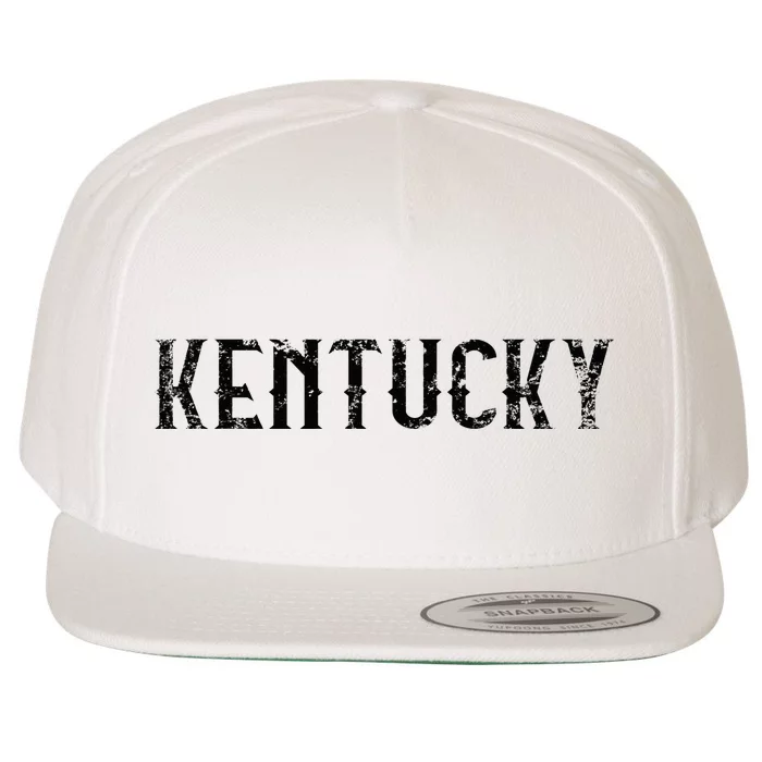 Kentucky Vintage Script KY Apparel Wool Snapback Cap