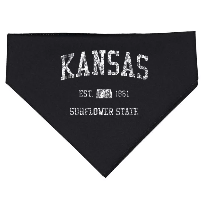 Kansas Vintage Sports Design USA-Made Doggie Bandana