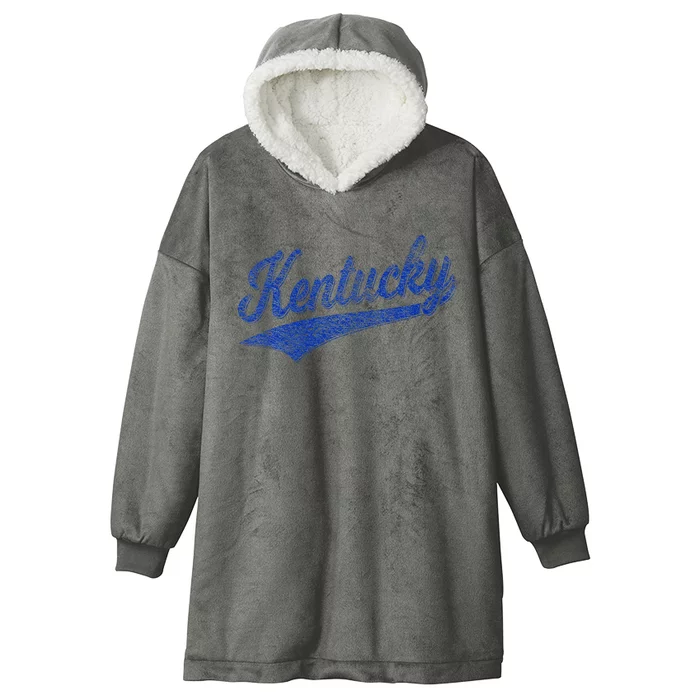 Kentucky Varsity Script Classic Sports Jersey Style Hooded Wearable Blanket