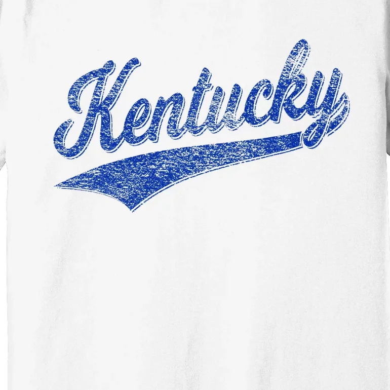 Kentucky Varsity Script Classic Sports Jersey Style Premium T-Shirt