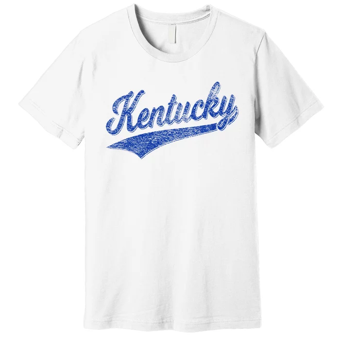 Kentucky Varsity Script Classic Sports Jersey Style Premium T-Shirt