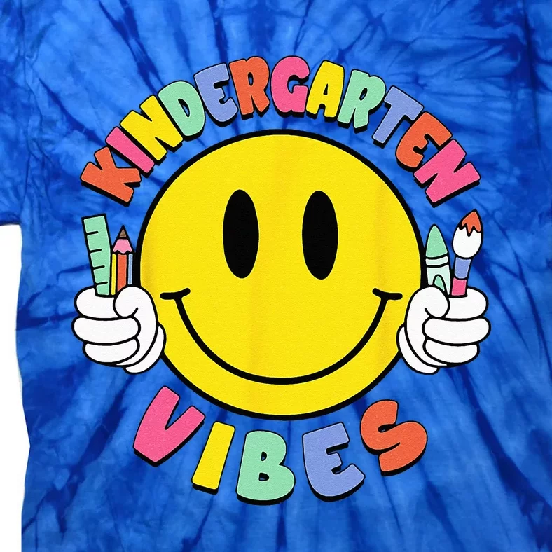 Kindergarten Vibes Teachers Kinder Crew Back To School Tie-Dye T-Shirt