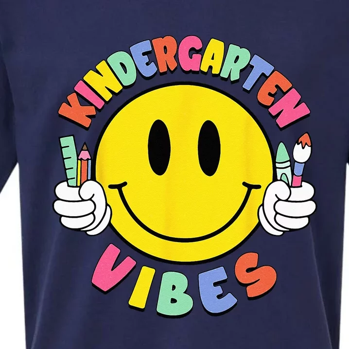 Kindergarten Vibes Teachers Kinder Crew Back To School Sueded Cloud Jersey T-Shirt