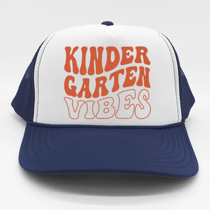 Kindergarten Vibes To School Teacher Trucker Hat