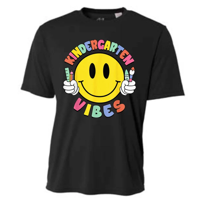 Kindergarten Vibes Teachers Kid Kinder Crew Back To School Cooling Performance Crew T-Shirt