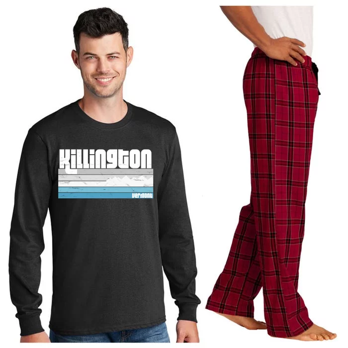 Killington Vermont Vt Retro Vacation Skiing Snowboarding Gift Long Sleeve Pajama Set