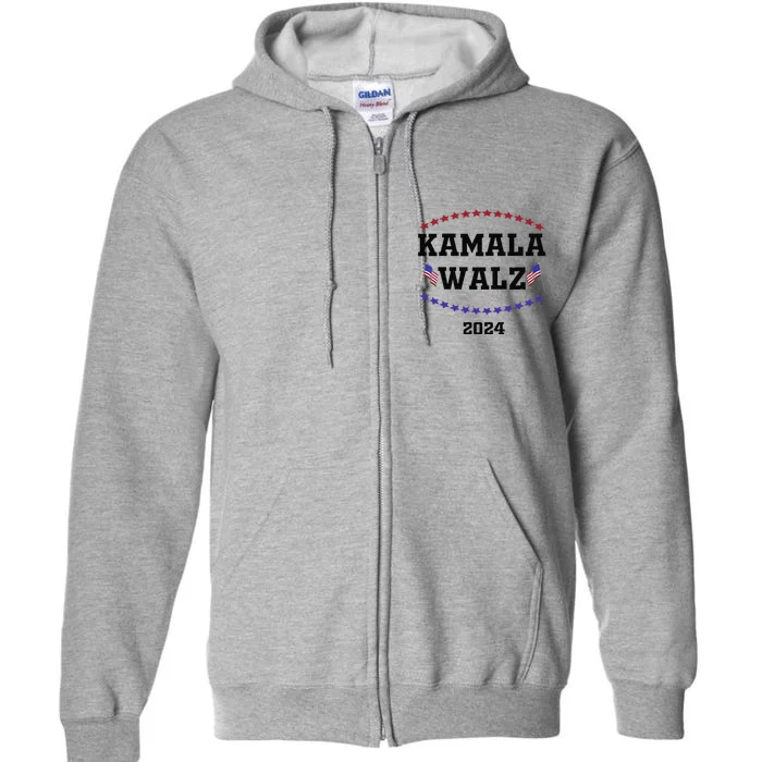 Kamala Waltz 2024Kamala Harris Tim Waltz 2024 Full Zip Hoodie