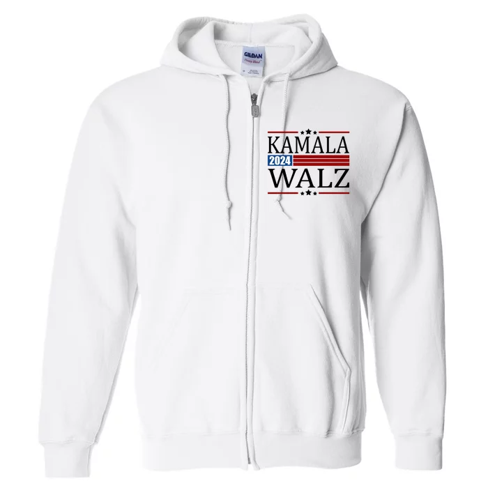 Kamala Walz 2024 Election Political Full Zip Hoodie