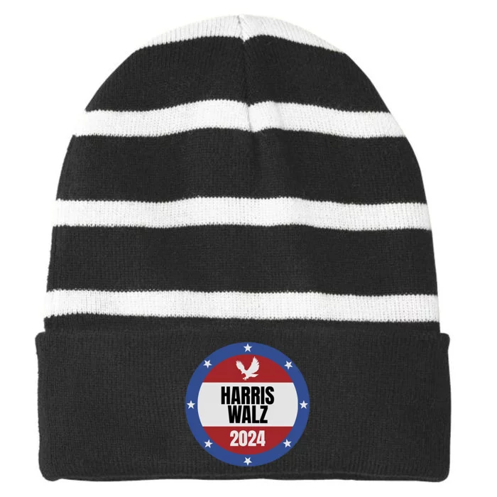 Kamala Walz 2024 Striped Beanie with Solid Band