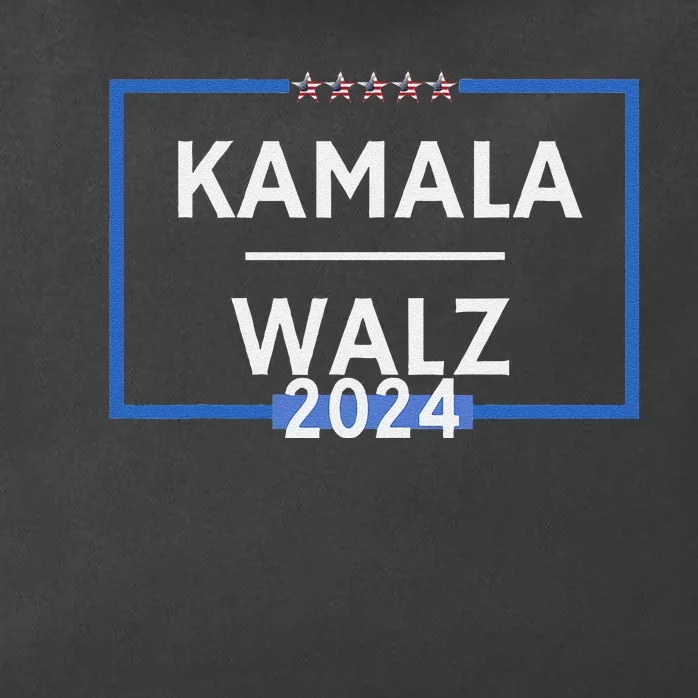 Kamala Walz 2024 Is President Election Is Vote Democratic Zip Tote Bag