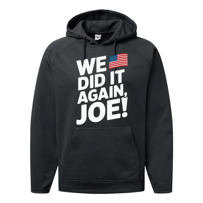 Kamala Wins 2024 We Did It Again Joe! Premium Performance Fleece Hoodie