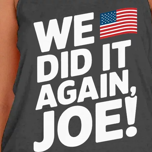 Kamala Wins 2024 We Did It Again Joe! Premium Women's Knotted Racerback Tank