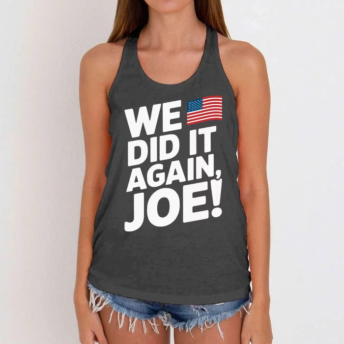 Kamala Wins 2024 We Did It Again Joe! Premium Women's Knotted Racerback Tank