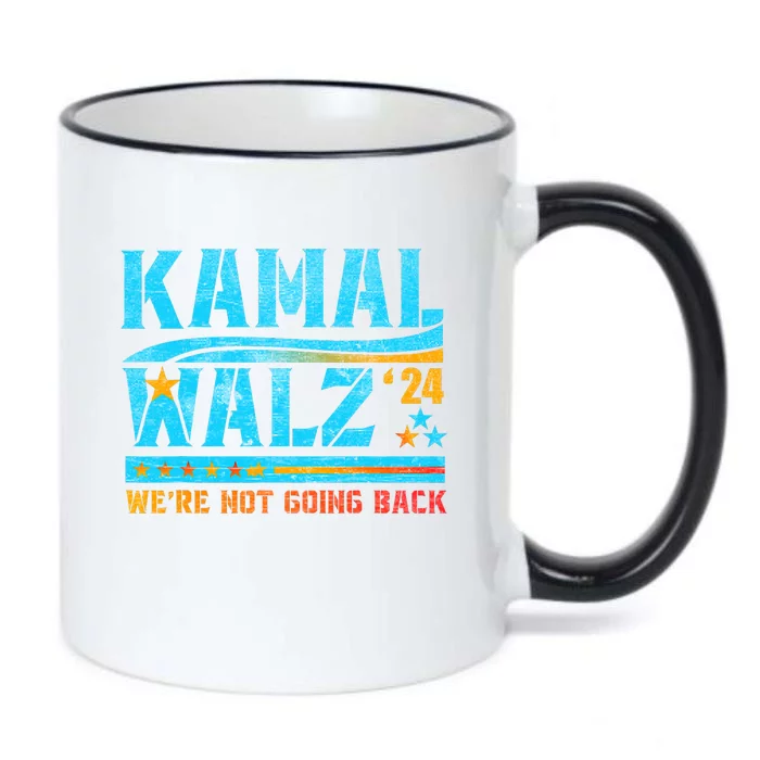 Kamala Waltz 2024 WeRe Not Going Back Harris Election Team Black Color Changing Mug