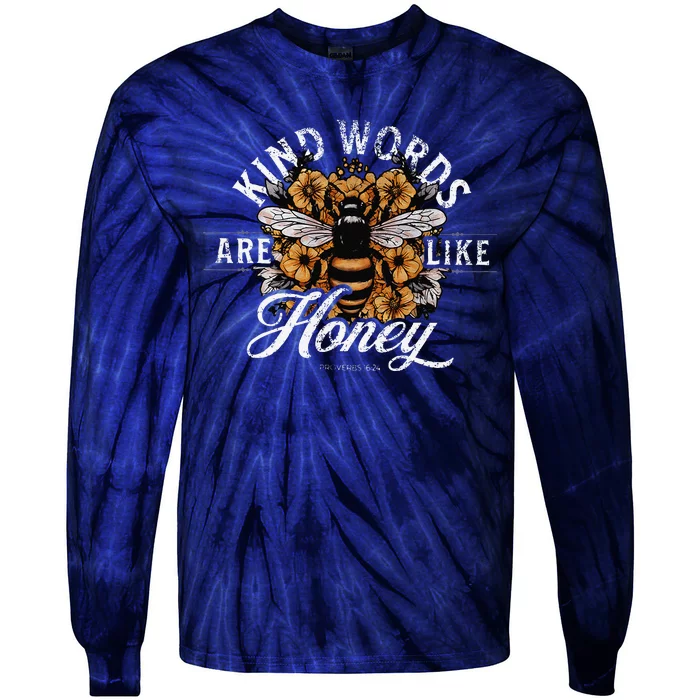 Kind Words Are Like Honey Bible Verse Christian Prayer Tie-Dye Long Sleeve Shirt