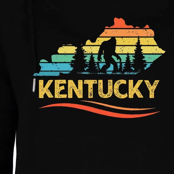 Kentucky With A Bigfoot Womens Funnel Neck Pullover Hood