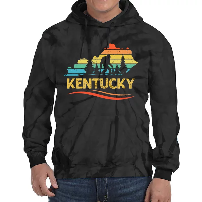 Kentucky With A Bigfoot Tie Dye Hoodie