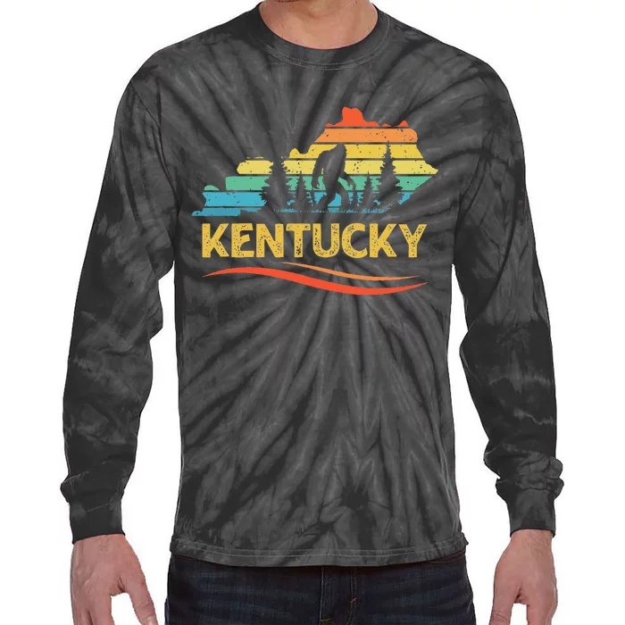 Kentucky With A Bigfoot Tie-Dye Long Sleeve Shirt