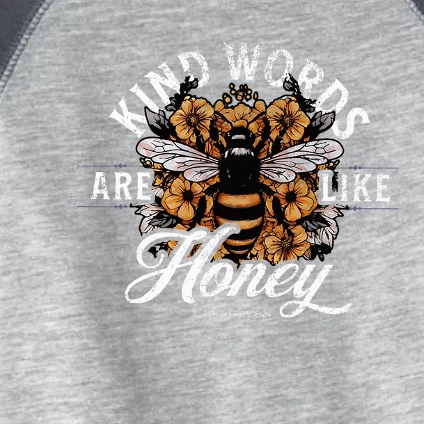 Kind Words Are Like Honey Bible Verse Christian Prayer Toddler Fine Jersey T-Shirt