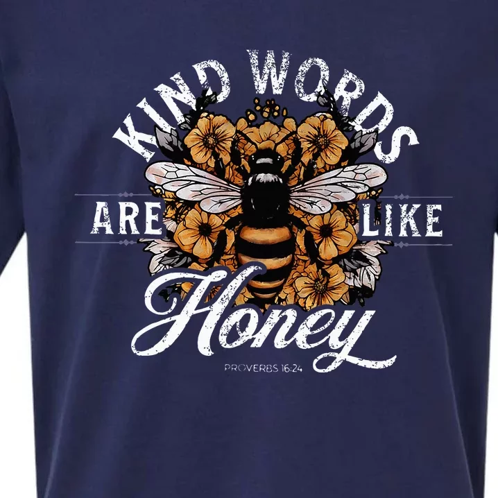 Kind Words Are Like Honey Bible Verse Christian Prayer Sueded Cloud Jersey T-Shirt