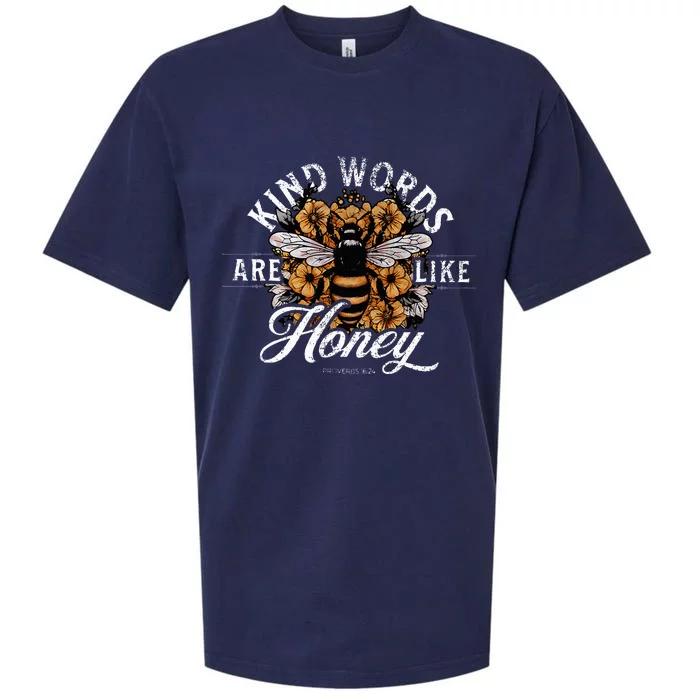 Kind Words Are Like Honey Bible Verse Christian Prayer Sueded Cloud Jersey T-Shirt