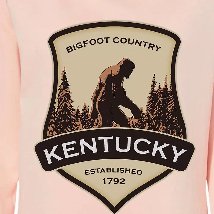 Kentucky With A Bigfoot Or A Sasquatch Womens California Wash Sweatshirt