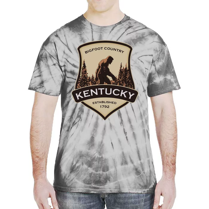 Kentucky With A Bigfoot Or A Sasquatch Tie-Dye T-Shirt