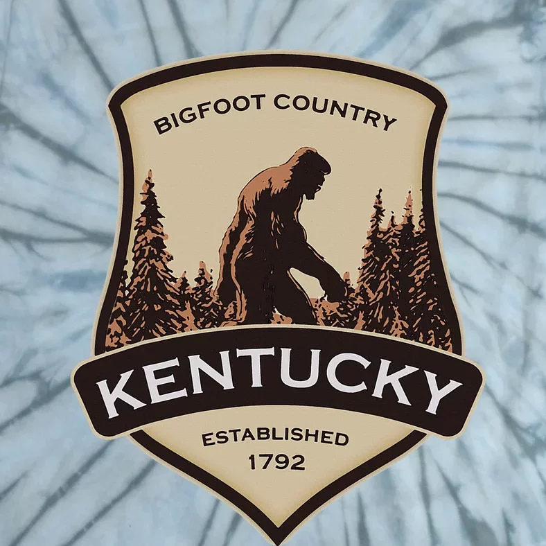 Kentucky With A Bigfoot Or A Sasquatch Tie-Dye T-Shirt