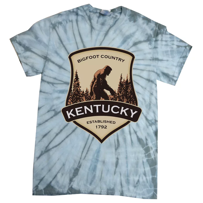 Kentucky With A Bigfoot Or A Sasquatch Tie-Dye T-Shirt