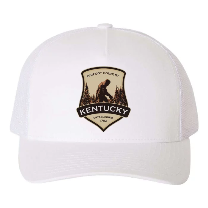 Kentucky With A Bigfoot Or A Sasquatch Yupoong Adult 5-Panel Trucker Hat