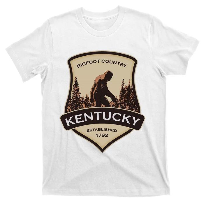 Kentucky With A Bigfoot Or A Sasquatch T-Shirt