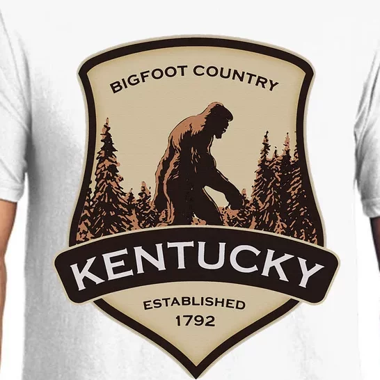 Kentucky With A Bigfoot Or A Sasquatch Pajama Set