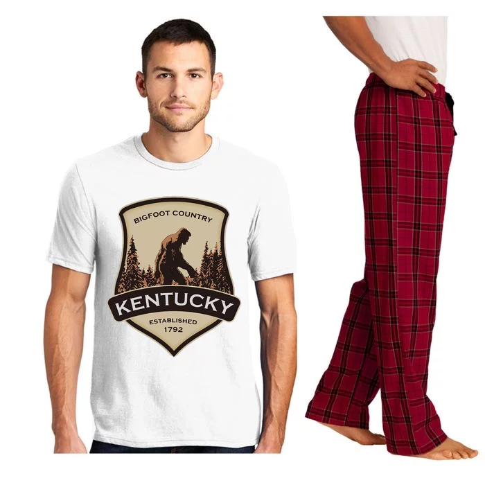 Kentucky With A Bigfoot Or A Sasquatch Pajama Set