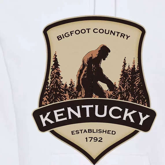 Kentucky With A Bigfoot Or A Sasquatch Premium Hoodie