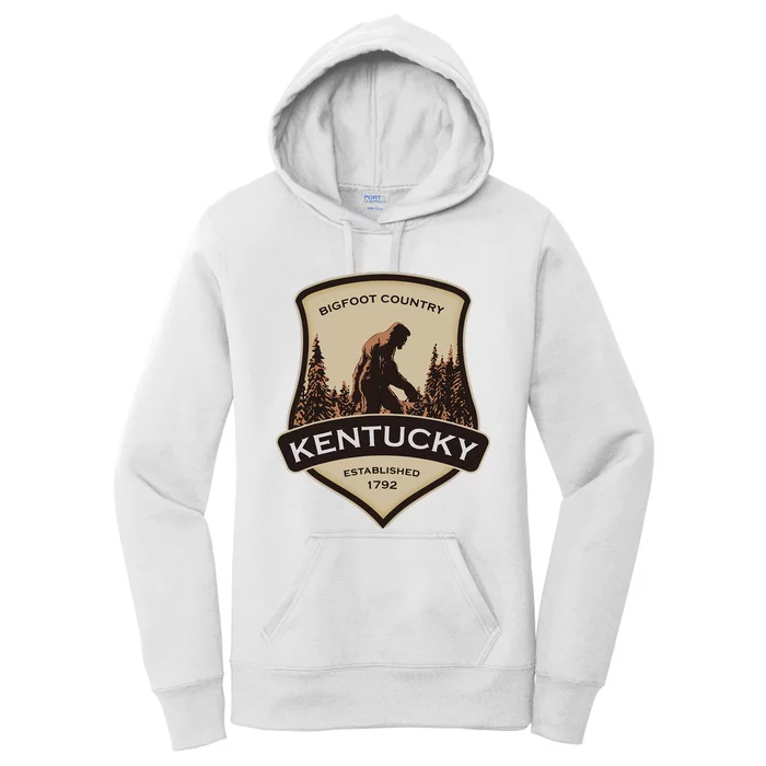 Kentucky With A Bigfoot Or A Sasquatch Women's Pullover Hoodie