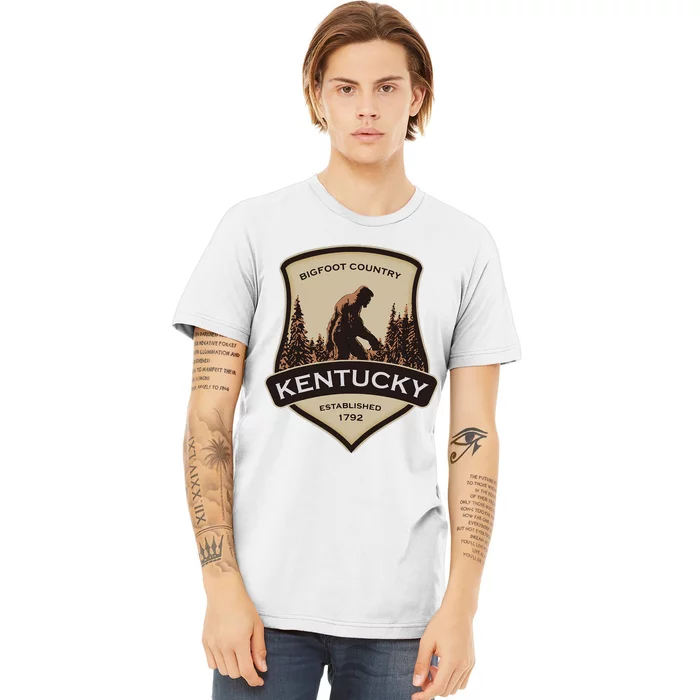 Kentucky With A Bigfoot Or A Sasquatch Premium T-Shirt