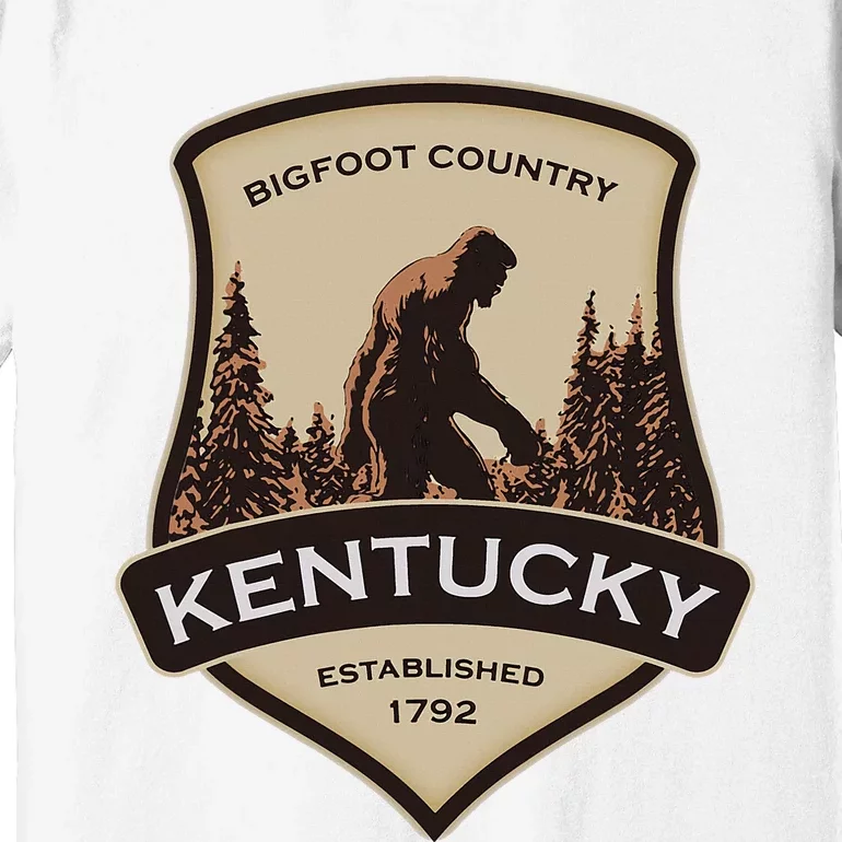 Kentucky With A Bigfoot Or A Sasquatch Premium T-Shirt