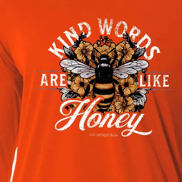 Kind Words Are Like Honey Bible Verse Christian Prayer Cooling Performance Long Sleeve Crew