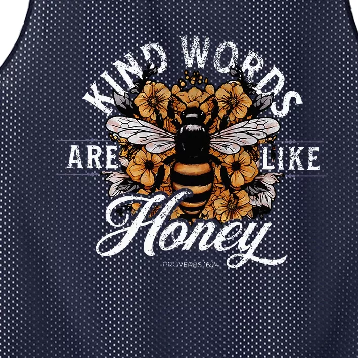 Kind Words Are Like Honey Bible Verse Christian Prayer Mesh Reversible Basketball Jersey Tank