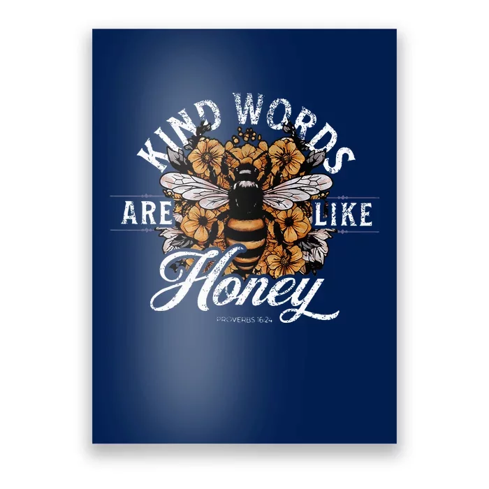 Kind Words Are Like Honey Bible Verse Christian Prayer Poster