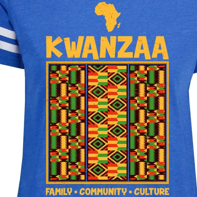 Kwanzaa Family Community Culture Enza Ladies Jersey Football T-Shirt