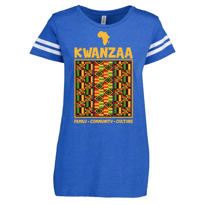 Kwanzaa Family Community Culture Enza Ladies Jersey Football T-Shirt