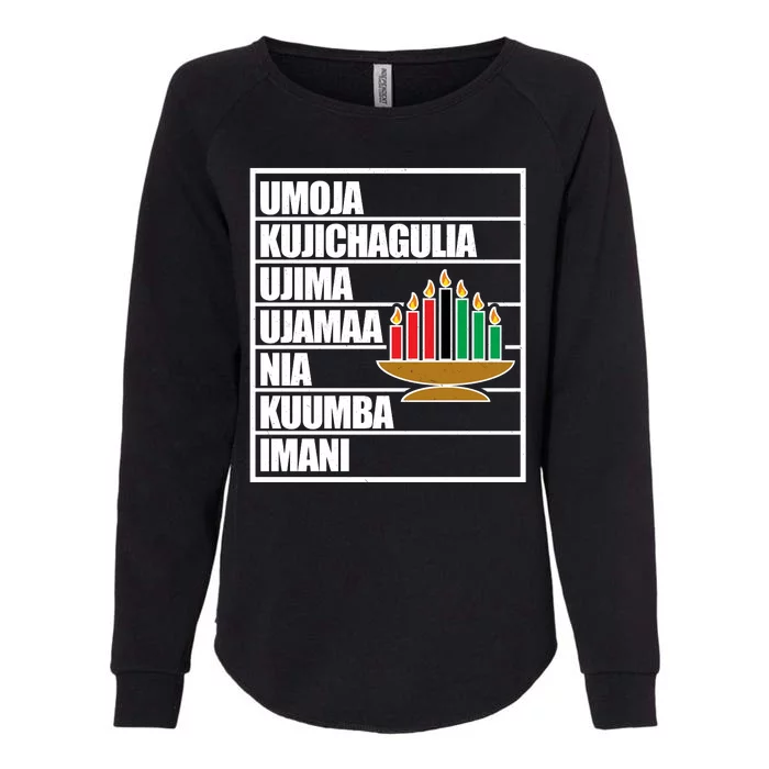 Kwanzaa Holiday Principles Kinara Candles Womens California Wash Sweatshirt