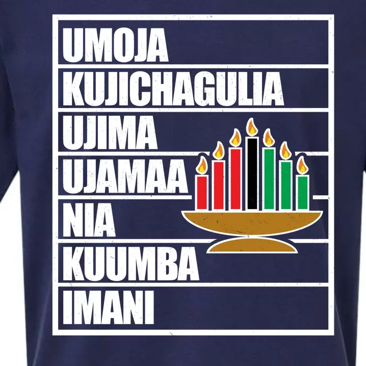 Kwanzaa Holiday Principles Kinara Candles Sueded Cloud Jersey T-Shirt