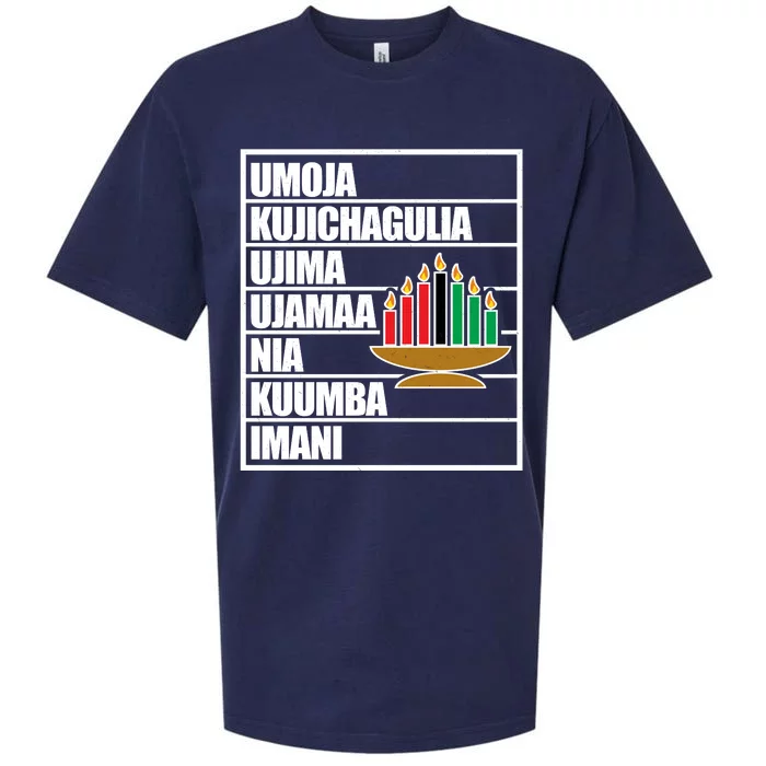 Kwanzaa Holiday Principles Kinara Candles Sueded Cloud Jersey T-Shirt