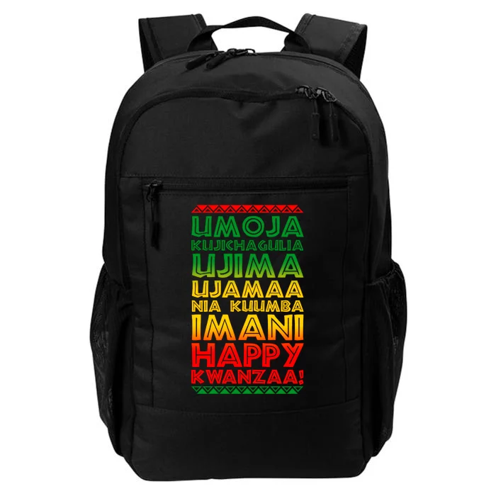 Kwanzaa Holiday Principles Traditional Colors Daily Commute Backpack