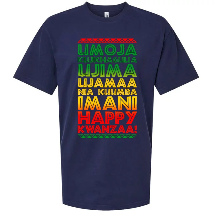 Kwanzaa Holiday Principles Traditional Colors Sueded Cloud Jersey T-Shirt