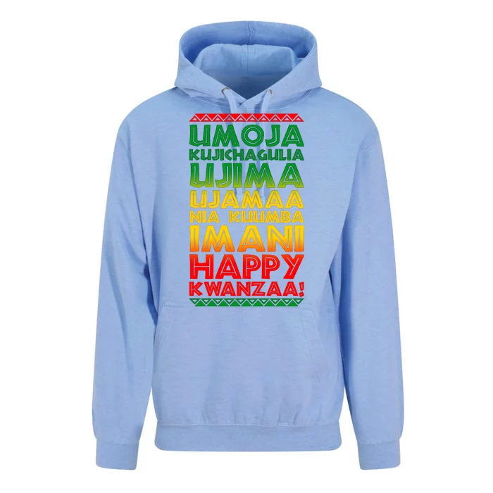 Kwanzaa Holiday Principles Traditional Colors Unisex Surf Hoodie