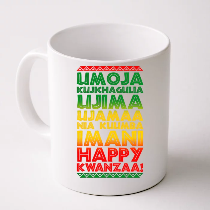 Kwanzaa Holiday Principles Traditional Colors Front & Back Coffee Mug