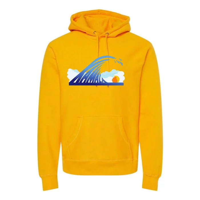 Kamala Wave Blue Wave Over Trump Premium Hoodie